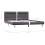 Cama con LED de cuero sintético gris 180x200 cm de vidaXL, Camas y somieres - Ref: Foro24-280860, Precio: 210,85 €, Descuento: %