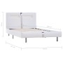 Bed frame with LED in white synthetic leather 90x200 cm by vidaXL, Beds and slatted bases - Ref: Foro24-280851, Price: 156,89...