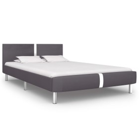 Estructura de cama de cuero sintético gris 120x200 cm de vidaXL, Camas y somieres - Ref: Foro24-280837, Precio: 156,99 €, Des...