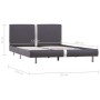 Estructura de cama de cuero sintético gris 120x200 cm de vidaXL, Camas y somieres - Ref: Foro24-280837, Precio: 156,99 €, Des...