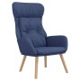 Sillón de relax con taburete tela azul de vidaXL, Sillones - Ref: Foro24-3097754, Precio: 136,20 €, Descuento: %