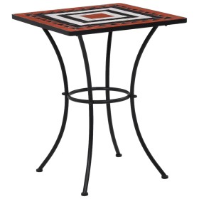 Terracotta and white ceramic mosaic bistro table 60 cm by vidaXL, Garden tables - Ref: Foro24-46708, Price: 102,00 €, Discoun...