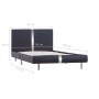 Estructura de cama de cuero sintético negro 90x200 cm de vidaXL, Camas y somieres - Ref: Foro24-280826, Precio: 172,07 €, Des...