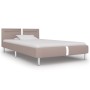 Estructura de cama con LED cuero sintético capuchino 90x200 cm de vidaXL, Camas y somieres - Ref: Foro24-280861, Precio: 144,...