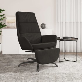 Sillón de relax con reposapiés terciopelo negro de vidaXL, Sillones - Ref: Foro24-3097914, Precio: 128,99 €, Descuento: %