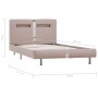 Estructura de cama con LED cuero sintético capuchino 90x200 cm de vidaXL, Camas y somieres - Ref: Foro24-280861, Precio: 144,...