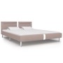 Bed frame with LED synthetic leather cappuccino 180x200 cm by vidaXL, Beds and slatted bases - Ref: Foro24-280865, Price: 250...