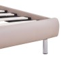 Bed frame with LED synthetic leather cappuccino 180x200 cm by vidaXL, Beds and slatted bases - Ref: Foro24-280865, Price: 250...