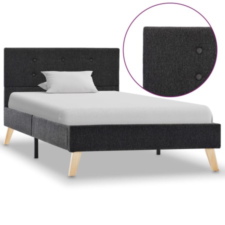 Estructura de cama de tela gris oscuro 90x200 cm de vidaXL, Camas y somieres - Ref: Foro24-284810, Precio: 153,99 €, Descuent...