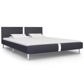 Estructura de cama de cuero sintético negro 140x200 cm de vidaXL, Camas y somieres - Ref: Foro24-280828, Precio: 160,07 €, De...