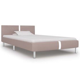 Cappuccino synthetic leather bed frame 90x200 cm by vidaXL, Beds and slatted bases - Ref: Foro24-280841, Price: 137,11 €, Dis...