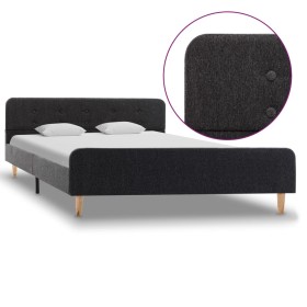 Dark gray burlap bed frame 160x200 cm by vidaXL, Beds and slatted bases - Ref: Foro24-284898, Price: 212,99 €, Discount: %