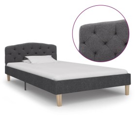 Dark gray fabric bed frame 100x200 cm by vidaXL, Beds and slatted bases - Ref: Foro24-284925, Price: 184,99 €, Discount: %