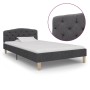 Estructura de cama de tela gris oscuro 100x200 cm de vidaXL, Camas y somieres - Ref: Foro24-284925, Precio: 184,78 €, Descuen...