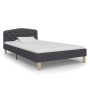 Estructura de cama de tela gris oscuro 100x200 cm de vidaXL, Camas y somieres - Ref: Foro24-284925, Precio: 184,78 €, Descuen...