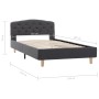 Estructura de cama de tela gris oscuro 100x200 cm de vidaXL, Camas y somieres - Ref: Foro24-284925, Precio: 184,78 €, Descuen...