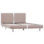 Estructura de cama de cuero sintético capuchino 140x200 cm de vidaXL, Camas y somieres - Ref: Foro24-280843, Precio: 176,13 €...