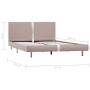 Estructura de cama de cuero sintético capuchino 140x200 cm de vidaXL, Camas y somieres - Ref: Foro24-280843, Precio: 176,13 €...