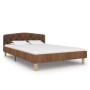 Brown artificial suede leather bed frame 120x200 cm by vidaXL, Beds and slatted bases - Ref: Foro24-284938, Price: 177,58 €, ...