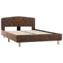 Brown artificial suede leather bed frame 120x200 cm by vidaXL, Beds and slatted bases - Ref: Foro24-284938, Price: 177,58 €, ...