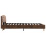 Brown artificial suede leather bed frame 120x200 cm by vidaXL, Beds and slatted bases - Ref: Foro24-284938, Price: 177,58 €, ...