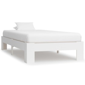 Solid white pine wood bed frame 100x200 cm by vidaXL, Beds and slatted bases - Ref: Foro24-283293, Price: 132,99 €, Discount: %