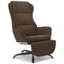 Sillón de relax con reposapiés tela de microfibra marrón de vidaXL, Sillones - Ref: Foro24-3097925, Precio: 126,99 €, Descuen...