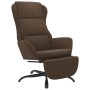 Sillón de relax con reposapiés tela de microfibra marrón de vidaXL, Sillones - Ref: Foro24-3097925, Precio: 126,99 €, Descuen...