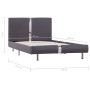 Estructura de cama de cuero sintético gris 90x200 cm de vidaXL, Camas y somieres - Ref: Foro24-280836, Precio: 115,99 €, Desc...