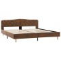 Estructura de cama de piel de ante artificial marrón 180x200 cm de vidaXL, Camas y somieres - Ref: Foro24-284941, Precio: 228...