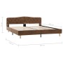 Estructura de cama de piel de ante artificial marrón 180x200 cm de vidaXL, Camas y somieres - Ref: Foro24-284941, Precio: 228...