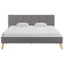 Estructura de cama de tela gris claro 140x200 cm de vidaXL, Camas y somieres - Ref: Foro24-284819, Precio: 213,83 €, Descuent...