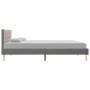 Estructura de cama de tela gris claro 140x200 cm de vidaXL, Camas y somieres - Ref: Foro24-284819, Precio: 213,83 €, Descuent...