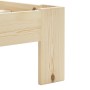 Solid pine wood bed frame 100x200 cm by vidaXL, Beds and slatted bases - Ref: Foro24-283281, Price: 130,46 €, Discount: %