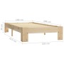 Estructura de cama de madera maciza de pino 100x200 cm de vidaXL, Camas y somieres - Ref: Foro24-283281, Precio: 130,46 €, De...