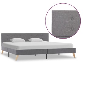 Light gray fabric bed frame 180x200 cm by vidaXL, Beds and slatted bases - Ref: Foro24-284821, Price: 235,99 €, Discount: %