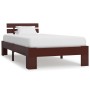 Estructura de cama madera maciza pino marrón oscuro 90x200 cm de vidaXL, Camas y somieres - Ref: Foro24-283172, Precio: 107,9...