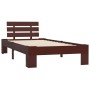 Estructura de cama madera maciza pino marrón oscuro 90x200 cm de vidaXL, Camas y somieres - Ref: Foro24-283172, Precio: 107,9...