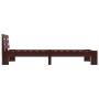 Estructura de cama madera maciza pino marrón oscuro 90x200 cm de vidaXL, Camas y somieres - Ref: Foro24-283172, Precio: 107,9...