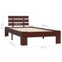 Estructura de cama madera maciza pino marrón oscuro 90x200 cm de vidaXL, Camas y somieres - Ref: Foro24-283172, Precio: 107,9...