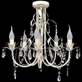 Elegant crystal chandelier pendant lamp 5 bulbs by vidaXL, chandeliers - Ref: Foro24-240687, Price: 103,99 €, Discount: %