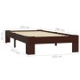 Estructura de cama madera maciza pino marrón oscuro 100x200 cm de vidaXL, Camas y somieres - Ref: Foro24-283299, Precio: 116,...