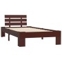 Estructura de cama madera maciza pino marrón oscuro 100x200 cm de vidaXL, Camas y somieres - Ref: Foro24-283173, Precio: 112,...