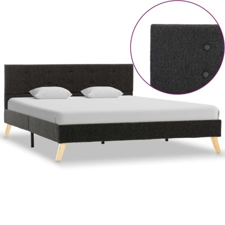 Dark gray fabric bed frame 140x200 cm by vidaXL, Beds and slatted bases - Ref: Foro24-284813, Price: 179,99 €, Discount: %