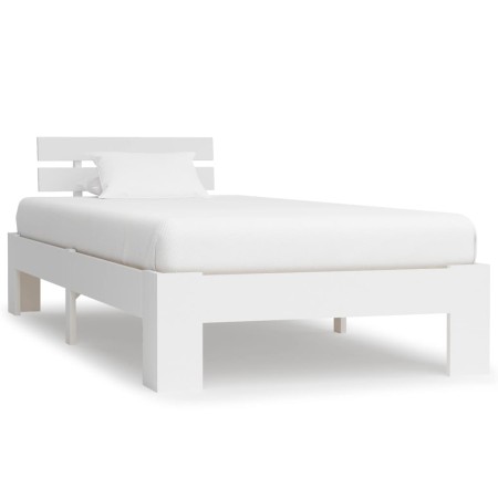 Solid white pine wood bed frame 90x200 cm by vidaXL, Beds and slatted bases - Ref: Foro24-283154, Price: 124,99 €, Discount: %