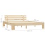 Solid pine wood bed frame 180x200 cm by vidaXL, Beds and slatted bases - Ref: Foro24-283165, Price: 180,99 €, Discount: %