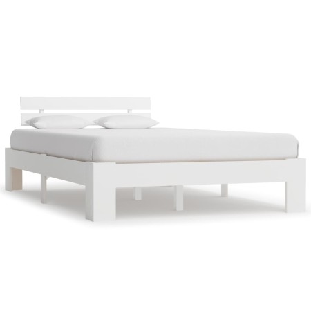 Solid white pine wood bed frame 140x200 cm by vidaXL, Beds and slatted bases - Ref: Foro24-283157, Price: 137,79 €, Discount: %