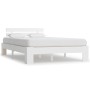 Solid white pine wood bed frame 140x200 cm by vidaXL, Beds and slatted bases - Ref: Foro24-283157, Price: 137,79 €, Discount: %