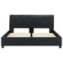 Estructura de cama de cuero sintético negro 140x200 cm de vidaXL, Camas y somieres - Ref: Foro24-284879, Precio: 206,76 €, De...