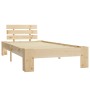 Solid pine wood bed frame 100x200 cm by vidaXL, Beds and slatted bases - Ref: Foro24-283161, Price: 128,71 €, Discount: %